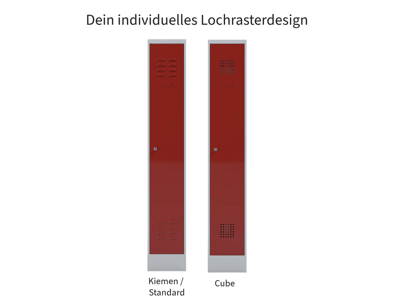 Abbildung Lochraster für Feuerwehrspinde